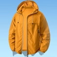 thumbnail image 5 of Men's Rain Jacket with Zipper Pocket, Lightweight Waterproof Raincoat, Mens Jacket for Outdoor Sports Big and Tall Size S-4XL Orange, 5 of 5