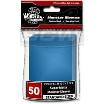 Monster Protectors Sleeves - Standard Size Super Matte - Blue (Fits Standard Sized Gaming Cards)