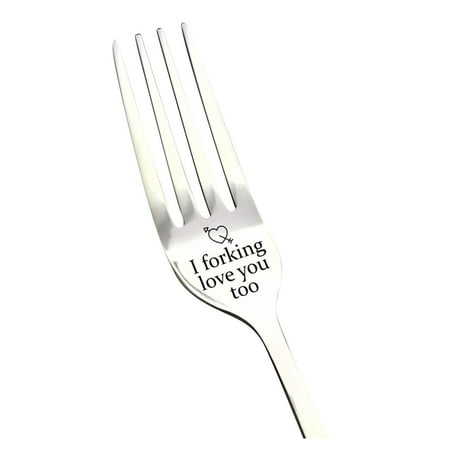 

PhoneSoap Valentine Gift Tableware Engraved Fork Present For Husband Madam Family And Friends Tableware Printing Stainless Steel Fork