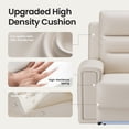 thumbnail image 5 of COLAMY Electric Power Recliner Chair with Triple Motor, Adjustable Power Headrest and Lumbar Support, Heavy Duty Home Theater Seating with LED, USB Type-C Ports, Storage, Beige, 5 of 13