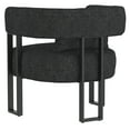 thumbnail image 3 of Inspire Contemporary Boucle Fabric Accent Chair Charcoal Black, 3 of 6