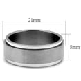 thumbnail image 2 of Luxe Jewelry Designs Men's Stainless Steel Ring, Size 8 (Pack of 3), 2 of 4