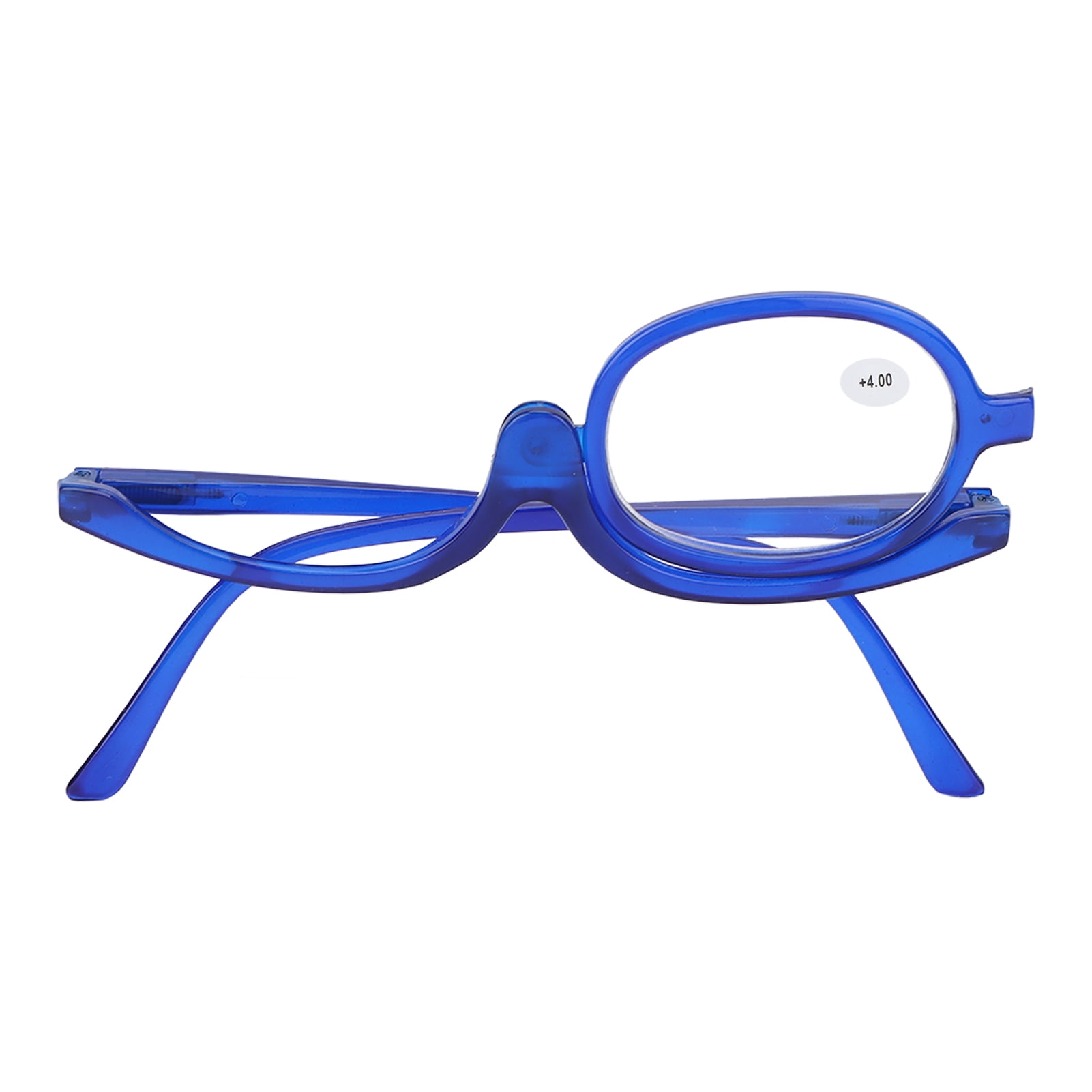 Magnifying?Makeup?Glasses, Flip Down Cosmetic Glasses Acrylic PC Frame Lens?Switchable Scratch?Resistant Professional For Women For Home +4.00