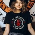 thumbnail image 3 of Isaiah 53:5 T-Shirt – By His Stripes We Are Healed Christian Tee with Crown of Thorns and Blood Handprint, Maroon, Size 2XL, 3 of 6