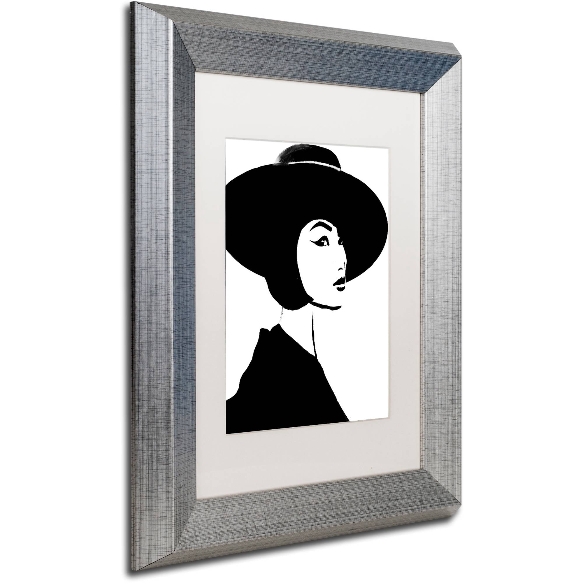 Trademark Fine Art "Mode" Canvas Art by Color Bakery White Matte, Silver Frame
