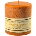 thumbnail image 1 of 1 Pc Textured 4x4 Ginger and Orange Pillar Candles 4 in. diameterx4.25 in. tall, 1 of 1