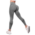 thumbnail image 3 of Resistance Band Leggings, Leggings with Resistance Bands Built in for Yoga, Gym Gray S, 3 of 6