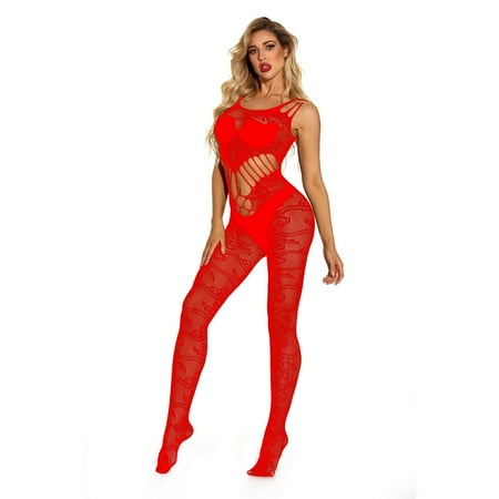 Generic Sexy Lingerie Uniform Jacquard Jumpsuit Lace-up Body Stocking Stockings New W398