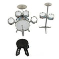 Kids Jazz Drum Set 7 Drums Loud Sound Compact Beginner Drum Kit with