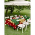 thumbnail image 3 of Outdoor Tablecloth with Umbrella Hole and Zipper, Red Christmas Tree Rectangle Table Cloth 60x102 Inch Waterproof Tablecloth, Green Golden Xmas Tree Snowflake Winter Picnic Table Cover for Patio, 3 of 7