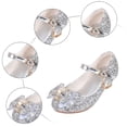 thumbnail image 4 of Staki Girls Fancy Shoes Toddler Little Girls Mary Jane Ballerina Flats Shoes Slip-on School Party Dress Shoes Silver,2.5 Big Kid, 4 of 6