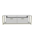 thumbnail image 3 of Omar 63 inch TV Stand Console Table for up to 70 inch TVs, White Gold, 3 of 5