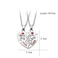 thumbnail image 3 of 2 Pcs Bijoux d'Amitié pour Femmes Pendentif Cœur Lettre Chaîne de Collier, 3 of 8