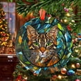 thumbnail image 2 of Bengal Cat Christmas Ornament, Ceramic/Acrylic Ornament, Keepsake for Mother’s Day, Valentine’s Day Decoration, Festive Gift Ornament, 2025 Edition, 2 of 5