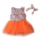 thumbnail image 2 of Herrnalise Vestido de verano sin mangas con estampado floral y lazo de malla de encaje para niñas pequeñas, 2 of 8