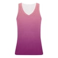 thumbnail image 4 of VBVC Women's Ombre V Neck Ribbed Tank Top , Ladies' Slim Fit Gradient Cami , Summer Casual Basic Layering Sleeveless Shirt For Women,Pink,S-2XL, 4 of 9