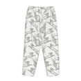 thumbnail image 5 of Naloa Hand Drawn Rabbit Print Women’s Ultra-Soft Comfy Pajama Lounge Pants with Pockets & Drawstring, 5 of 8