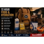 Sustain Supply Emergency Survival Kit for 4 People, 72 Hour Disaster Preparedness Backpack with Food, Water, First Aid & Emergency Supplies