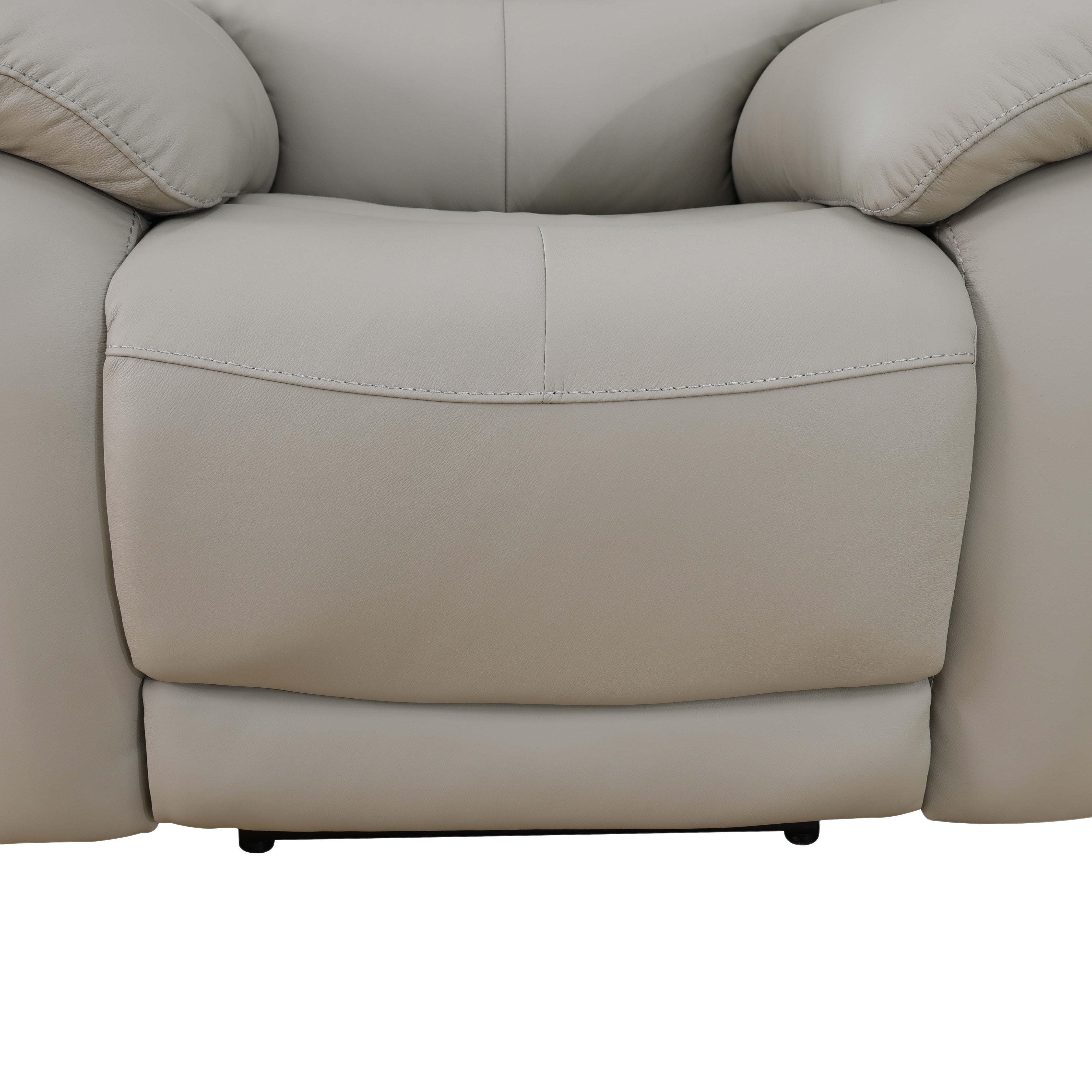 MAYEERTY Genuine Leather Recliner Chair, Single Ergonomic Reclining Sofa with USB Charging, for Living Room & Small Space
