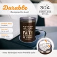 thumbnail image 3 of Christian Art Gifts Stainless Steel Double Wall Vacuum Insulated Travel Mug Tumbler for Women & Men: Stand Firm - 1 Cor. 16:13 Bible Verse, Non-toxic, BPA-free, Clean Hot/Cold Drinkware, Brown, 18 oz., 3 of 6