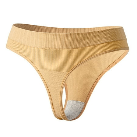 

Womens Seamless Thongs No Show -Sexy thong underwear soft Low Waist breathable T-Back Bikini panties