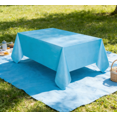 thumbnail image 3 of 6ft x 4.5ft Disposable Plastic Tablecloth Sky Blue - Waterproof Wipe Clean Party Table Cover for Picnics, Birthdays & BBQs (1-Pack), 3 of 4