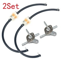 2set Petcock Fuel Shutoff Valve Kit for 1/4" 6mm OD or 3/16" ID Gas Hose Fuel Line for Go Kart  Generator Scooter
