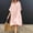 Pink, variant on Work Dresses for Women Comfy 2026 Solid Color Prom Dresses for Women Short Sleeve V Neck Holiday Breathable Loose Fit Summer Dress for Vacation and Trendy Outfit