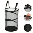 thumbnail image 4 of 1 Pc 20L Folding Laundry Basket Portable Hamper Basket for Bathroom 21.65"x13.39" Black, 4 of 6