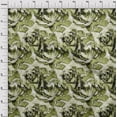 thumbnail image 4 of oneOone Cotton Poplin Light Green Fabric Floral Watercolor Diy Clothing Quilting Fabric Print Fabric By Yard 56 Inch Wide, 4 of 4