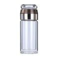 thumbnail image 2 of Tanxxt Water Pitcher With Lid Infusifie Tea Infuser Double Layered Glass Tea Infuser Bottle Tea Steeper For Loose Tea Portable Tea Water Separation Tea Cup Glass Tea Cup ,Brown,7.48*2.45 Inch, 2 of 9