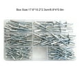 thumbnail image 2 of 100 Pieces 5 Kinds Dome Head Blind Replacing Spare Parts Rivet Assorted Kit M3.2 M4.8 Rivets Assortment Aluminum Alloy Office Furniture Hardware, 2 of 5