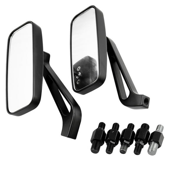 ITSELFER 1 Pair Motorcycle Handlebar Rearview Mirror Reflector Retro Reversing Mirror Modification Accessories (Black)