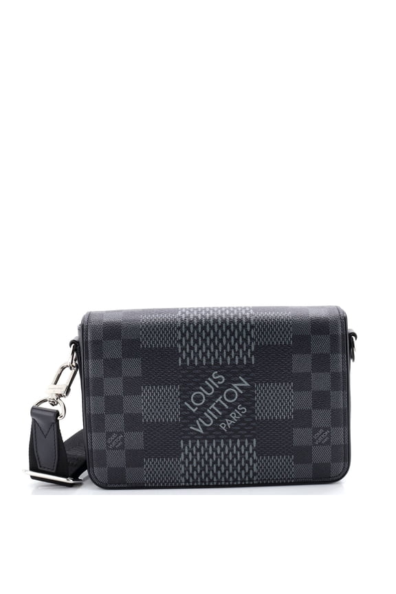 Pre-Owned Studio Messenger Bag Limited Edition Damier Graphite 3D By Rebag
