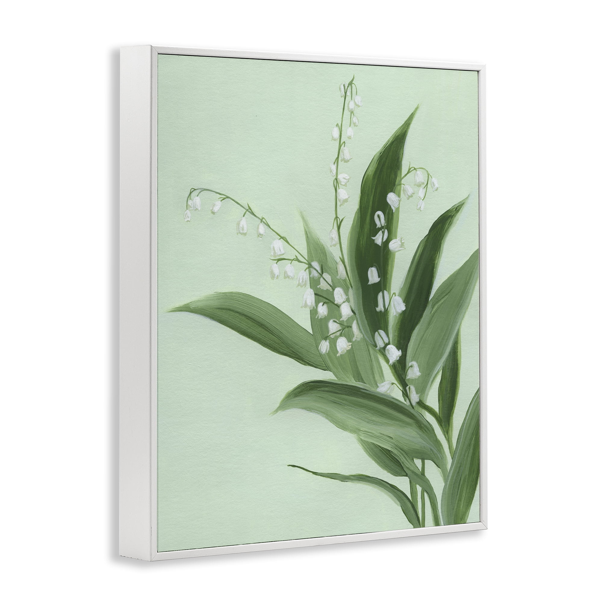 Stupell Industries Gentle Lily of Valley White Framed Giclee Art, design by Grace Popp