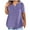 B282 Purple summer tops for women clearance under $5, variant on Summer Xqxayjr Summer Tshirts Shirts for Women Under $5 Casual Short Sleeve Henley V Neck Plus Size T Shirt Solid Color Plain Business Work Black Tops Gifts for Mom