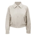 thumbnail image 1 of Chamarra George para Mujer, Cuello Camisero Crema Talla Ch, 1 of 4
