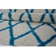 thumbnail image 5 of Ladole Rugs Geometric Trellis Simple Syle Carpet Comfortable Area Rug Carpet in Ivory-Turquoise 5x8 (5'3" x 7'6", 160cm x 230cm), 5 of 8