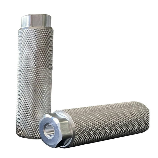 Advancent Clavijas acrobáticas para bicicleta, construcción de aleación de aluminio para un ajuste preciso, accesorios para bicicleta, 2 Ciclismo plata