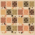 thumbnail image 1 of Ahgly Company Machine Washable Indoor Square Transitional Red Area Rugs, 4' Square, 1 of 7
