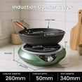 thumbnail image 3 of Abangdun Induction Cooktop,1700W/85V~120V Induction Burner Portable Electric Wok,13-inch Carbon Steel Wok Included, 3 of 18