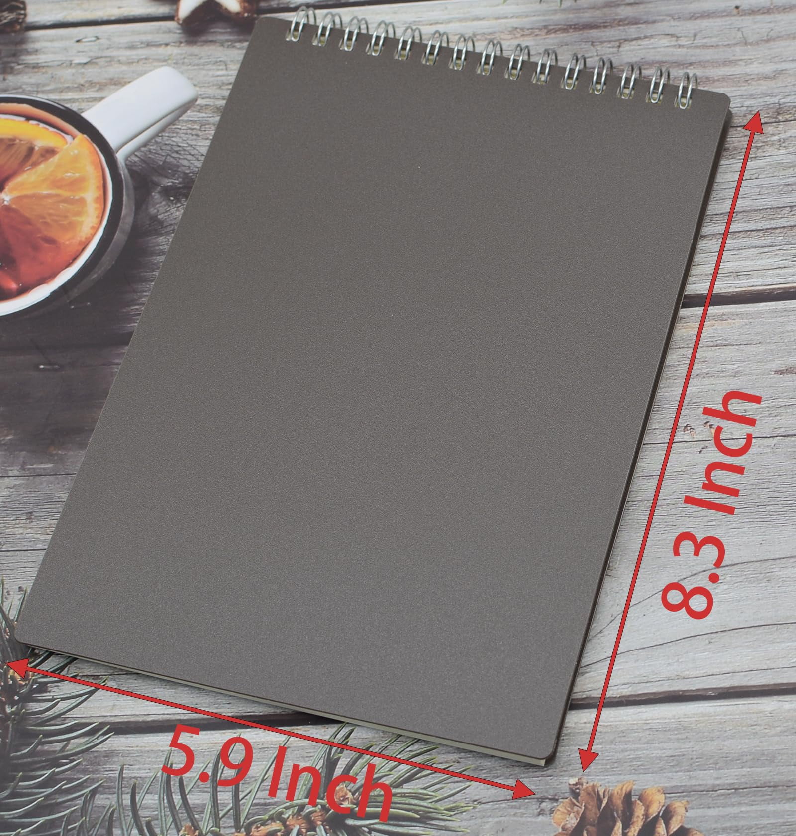 Top Bound Spiral Notebook  4 4 Color A5 Size Thick Plastic Hardcover 7mm College Ruled Paper 80 Sheets (160 Pages) Journal For School And Office Supplies (4 A5)