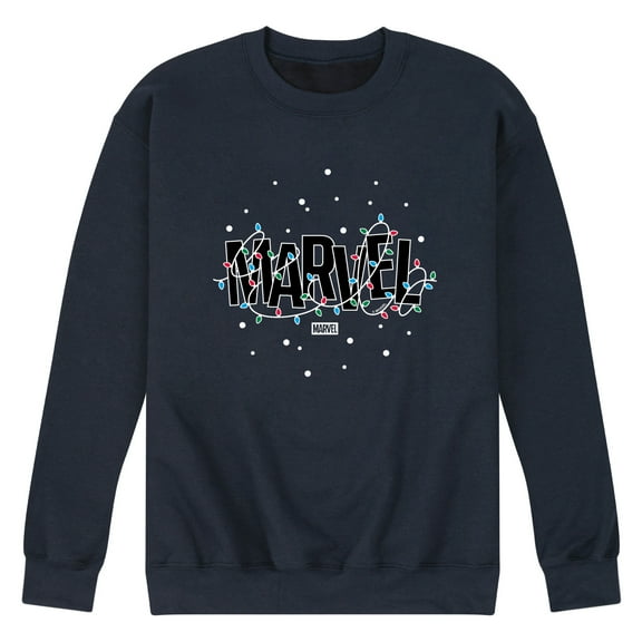 Marvel - Marvel Holiday Lights - Men's Long Sleeve Crew Fleece Sweatshirt