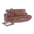 thumbnail image 2 of 38 mm Snap On Floral Embossed Full Grain Vintage Leather Belt, 2 of 3
