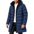 thumbnail image 3 of Men's Winter Puffer Jacket Zippered Hooded Warm Thick Padded Parka Coat Outerwear with Pockets, 3 of 10