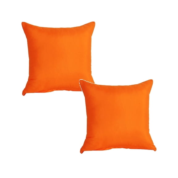 Kumhonw Bedding Throw Pillow Inserts (Pack of 4, Orange), 18 X 18 Inches Decorative Indoor Pillows for Sofa, Bed, Couch, Cushion Sham Stuffer