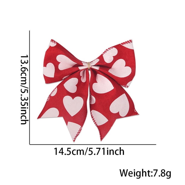 12 lazos para coronas de San Valentín, lazos de arpillera con forma de corazón rojo, lazos para coronas, lazos de cinta para coronas, lazos para coronas de San Valentín, lazos para coronas,