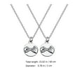 thumbnail image 2 of Luxshiny 2-Pack Delicate Friend Necklaces with Hand-in-Hand Pendant, Assorted Colors, Stylish Fashion Jewelry, 2 of 8