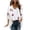 B-White, variant on Giftesty Womens Chiffon Cardigan 3/4 Sleeve Floral Print Casual Open Front Summer Kimono Cover Up for Beach and Swimsuit