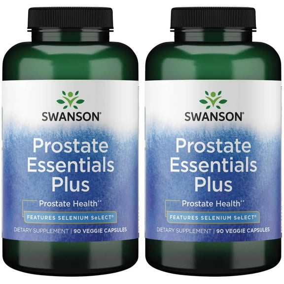 Swanson Prostate Essentials Plus 90 Veg Capsules (2 Pack)